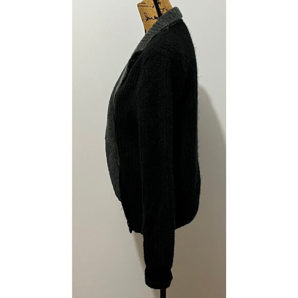 Vintage Penrose Black Gray Wool Blend Cardigan Sweater Women’s S/M - Picture 6 of 10